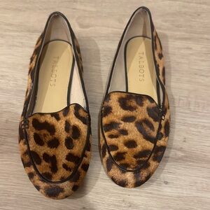 Talbots Leopard-Print Faux-Hair Loafers in Brown and Black